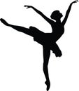 Ballerina Ballet Dancer Dancing Silhouette Female Performer Royalty Free Stock Photo