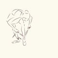 Ballerina. Ballet Dancer Drawing Royalty Free Stock Photo