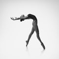 Ballerina bends backwards Royalty Free Stock Photo