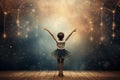 Ballerina boy theater stage. Generate Ai Royalty Free Stock Photo