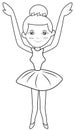 Ballerina coloring page Royalty Free Stock Photo