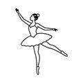 Ballerina Dancer Vector Illustration Royalty Free Stock Photo