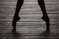 Ballerina dancing feet Royalty Free Stock Photo