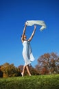 Ballerina dancing outside