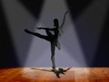 Ballerina dancing on stage