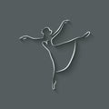 Ballerina dancing studio symbol