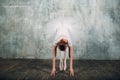 Ballerina female. Young beautiful woman ballet dancer, dressed in professional outfit, pointe shoes and white tutu. Royalty Free Stock Photo