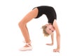 Ballerina Girl Back Bend with Clipping Path Royalty Free Stock Photo