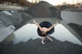 Ballerina on gravel Royalty Free Stock Photo