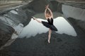 Ballerina on gravel Royalty Free Stock Photo