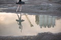 Ballerina on gravel Royalty Free Stock Photo