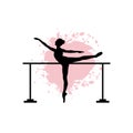 Ballerina icon isolated on white background