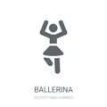 Ballerina icon. Trendy Ballerina logo concept on white background from Activity and Hobbies collection Royalty Free Stock Photo