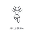 Ballerina linear icon. Modern outline Ballerina logo concept on Royalty Free Stock Photo
