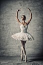 Ballerina on pointe in pose. Ballet, dance, theater, Royalty Free Stock Photo