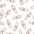 Ballerina shoes seamless pattern.