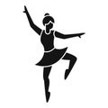 Ballerina stage icon simple vector. Ballet dancer