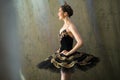 Ballerina standing backstage before going on stage Royalty Free Stock Photo