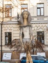 Ballerina statue in the center of Kyiv, Ukraine