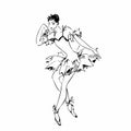Ballerina. White swan. Ballet. Dance. Vector illustration.
