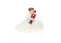 Ballerina who holding a nutcracker Royalty Free Stock Photo