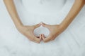 Ballerina's hands as a heart shape