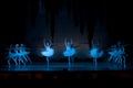 Ballet on the stage in the theater. The play of Tchaikovsky Swan Lake.