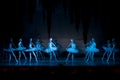 Ballet on the stage in the theater. The play of Tchaikovsky Swan Lake.