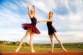 Ballerinas on a wall