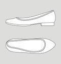 Ballerine flat shoes fashion design