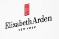 Elizabeth Arden logo on a wall