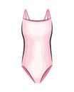 Ballet accessorie. Part of pink ballet dress. Vector hand drawn sketch style object Royalty Free Stock Photo