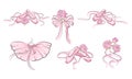 Ballet Accessories with Tutu Skirt and Pair of Pointe-shoes Vector Set