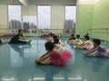 Ballet class and classroom