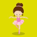 Ballet Class Girl Brown Hands Up 12