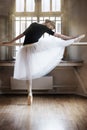 In ballet class-room