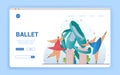 Ballet concept with dancing ballerinas