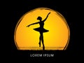 Ballet dance graphic vector. Royalty Free Stock Photo
