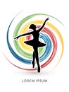 Ballet dance graphic vector. Royalty Free Stock Photo