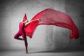 Ballet dancer, ballerina, lady in red, Royalty Free Stock Photo