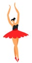 Ballet dancer or ballerina in tutu, isolated female character