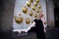 Ballet dancer on the city street Royalty Free Stock Photo