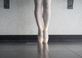 Ballet dancer En pointe in her dance shoes Royalty Free Stock Photo