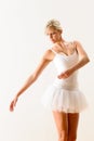Ballet dancer exercising dance move in studio Royalty Free Stock Photo