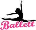Ballet dancer with german retro ballett