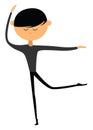 Ballet dancer, illustration, vector Royalty Free Stock Photo