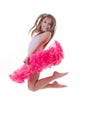 Ballet dancer jumping in tutu Royalty Free Stock Photo