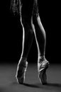 ballet dancer legs pointes Royalty Free Stock Photo