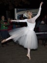 Culpeper, Virginia/USA-10/28/18: Ballet dancer at Christmas tree lighting in Culpeper Virginia.