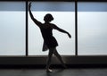 Ballet Dancer Lunge silhouette Royalty Free Stock Photo